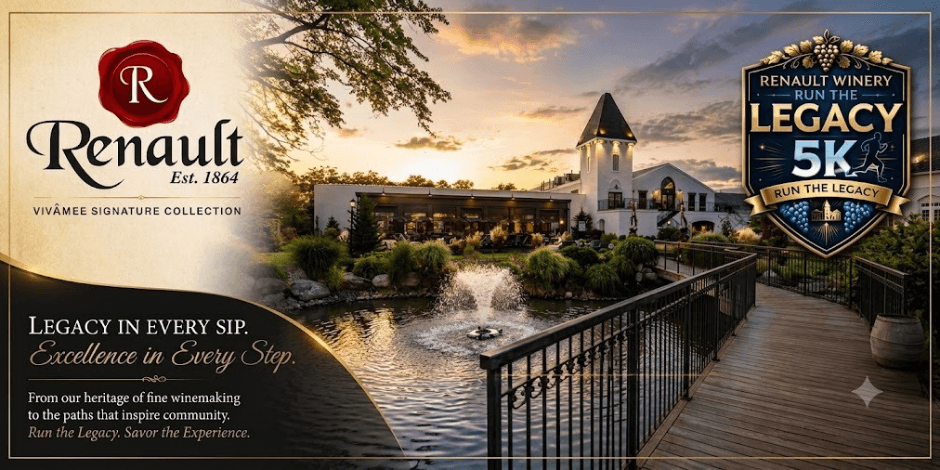 Renault Winery Run the Legacy 5K event banner