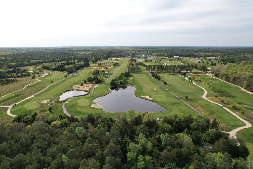 Aerial view of Vineyard National golf course in Egg Harbor City, NJ