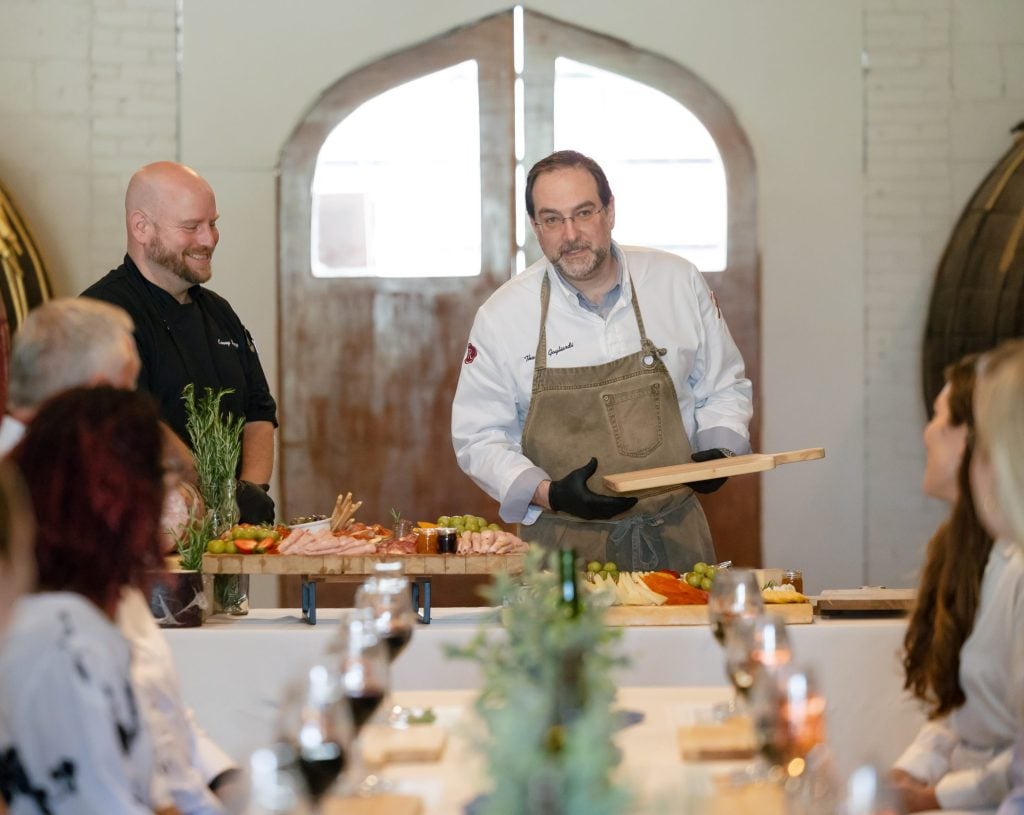 Charcuterie board making at Renault Winery & Resort